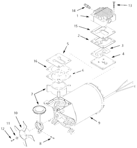 Pump Parts Diagram and Parts List for WL506900  Campbell Hausfeld Compressor